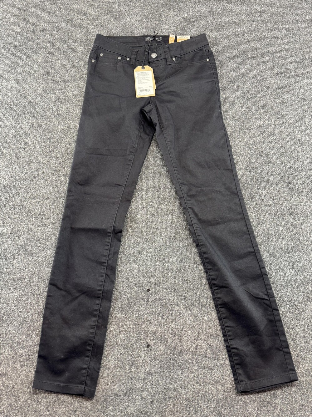 PrAna Kayla Jeans Womens 0 Black Out Mid Rise Skinny Stretch Denim Pants